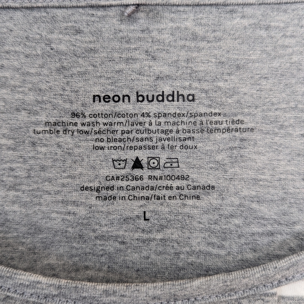 Neon Buddha | Oversized Asymmetric Striped Top - Picture 8 of 8
